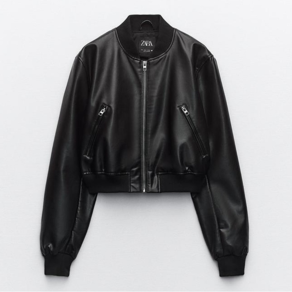 Zara Faux Leather Bomber